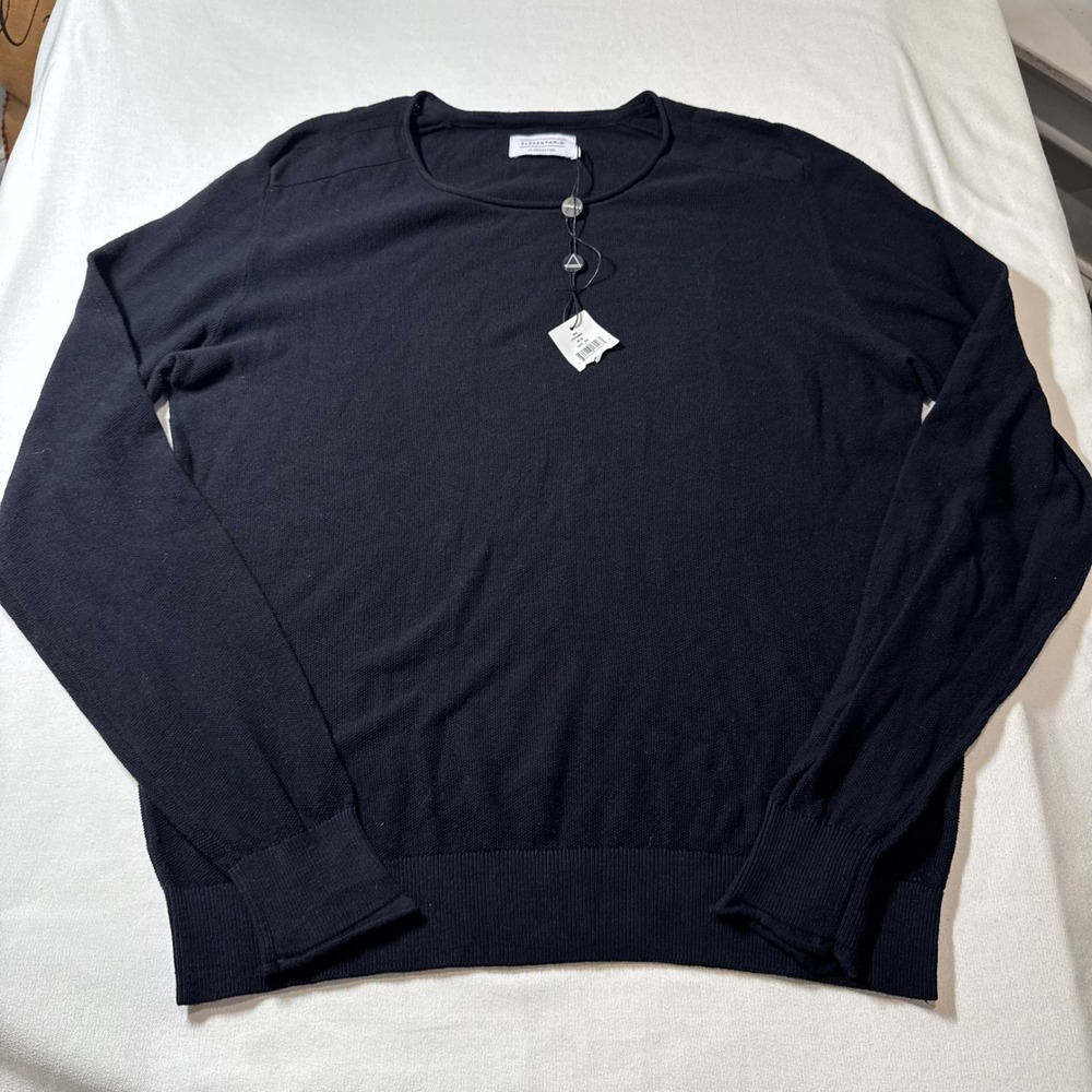 ELEVENPARIS LA COLLECTION Mens Black Crew Neck Long Sleeve‎ Sweater 2XL